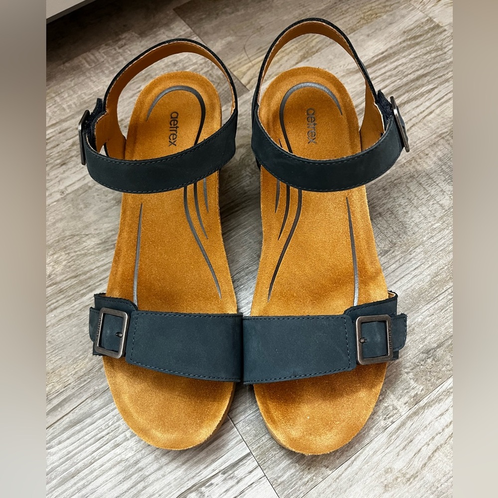 Aetrex Blue Lexa Women's Sandals